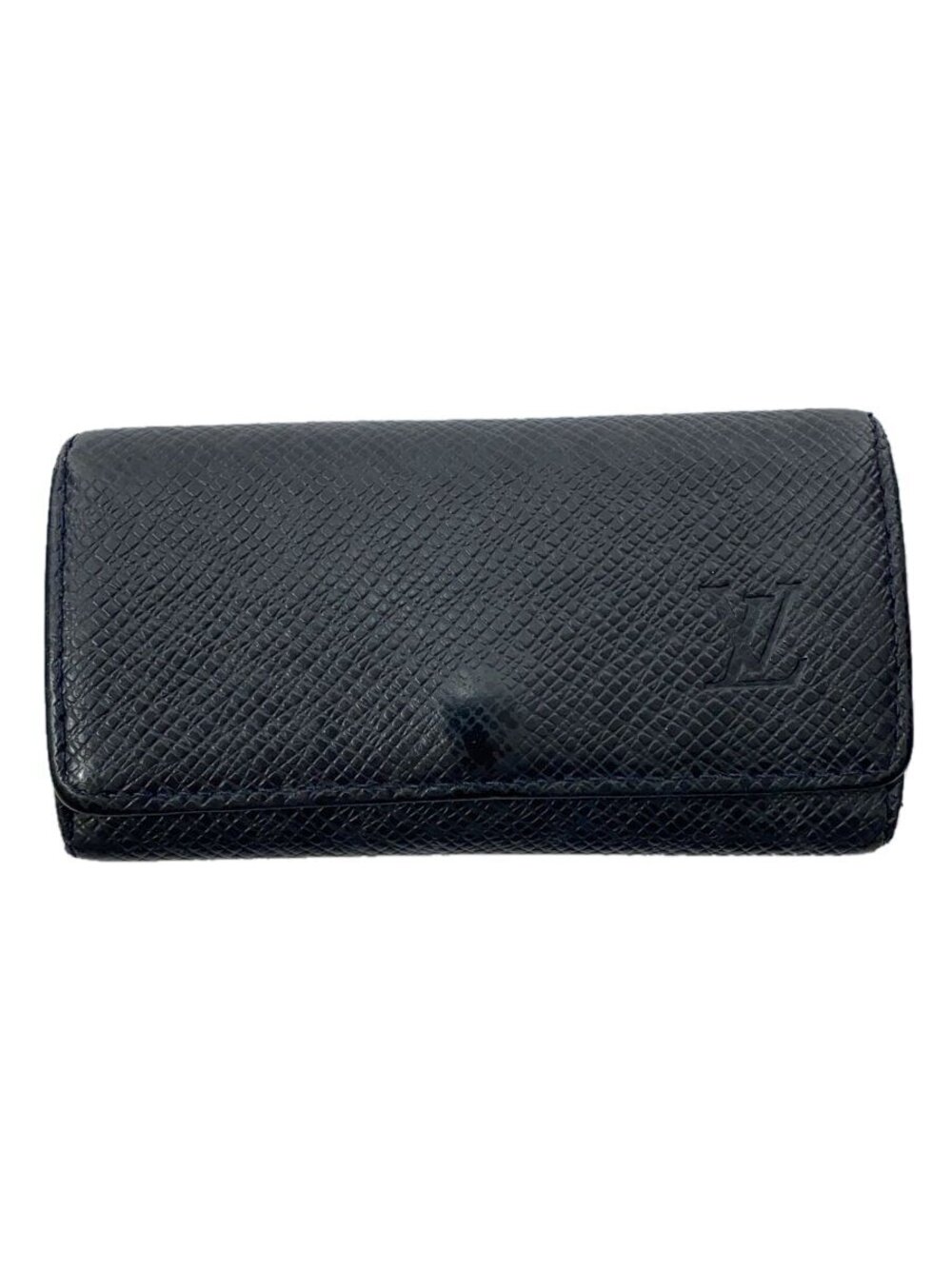 LOUIS VUITTON Key Case Wallet Leather Black